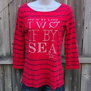 Nautical Stripe Top by Old Navy in Red and White with Navy Blue Stripes